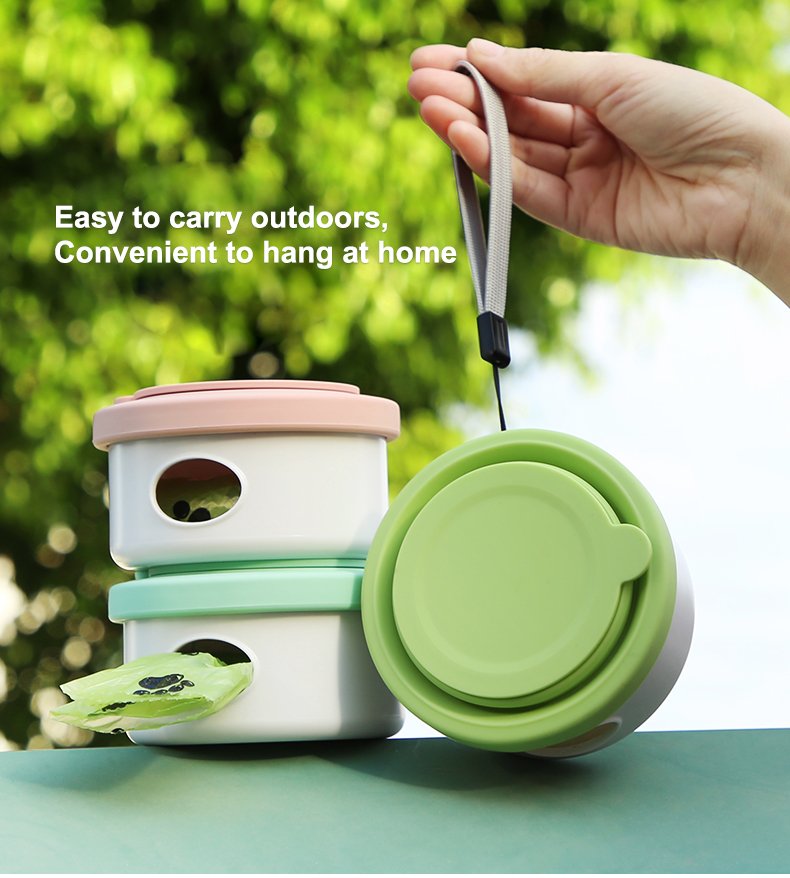 dog outdoor travel bottle with feeder bowl and poop bag (7)