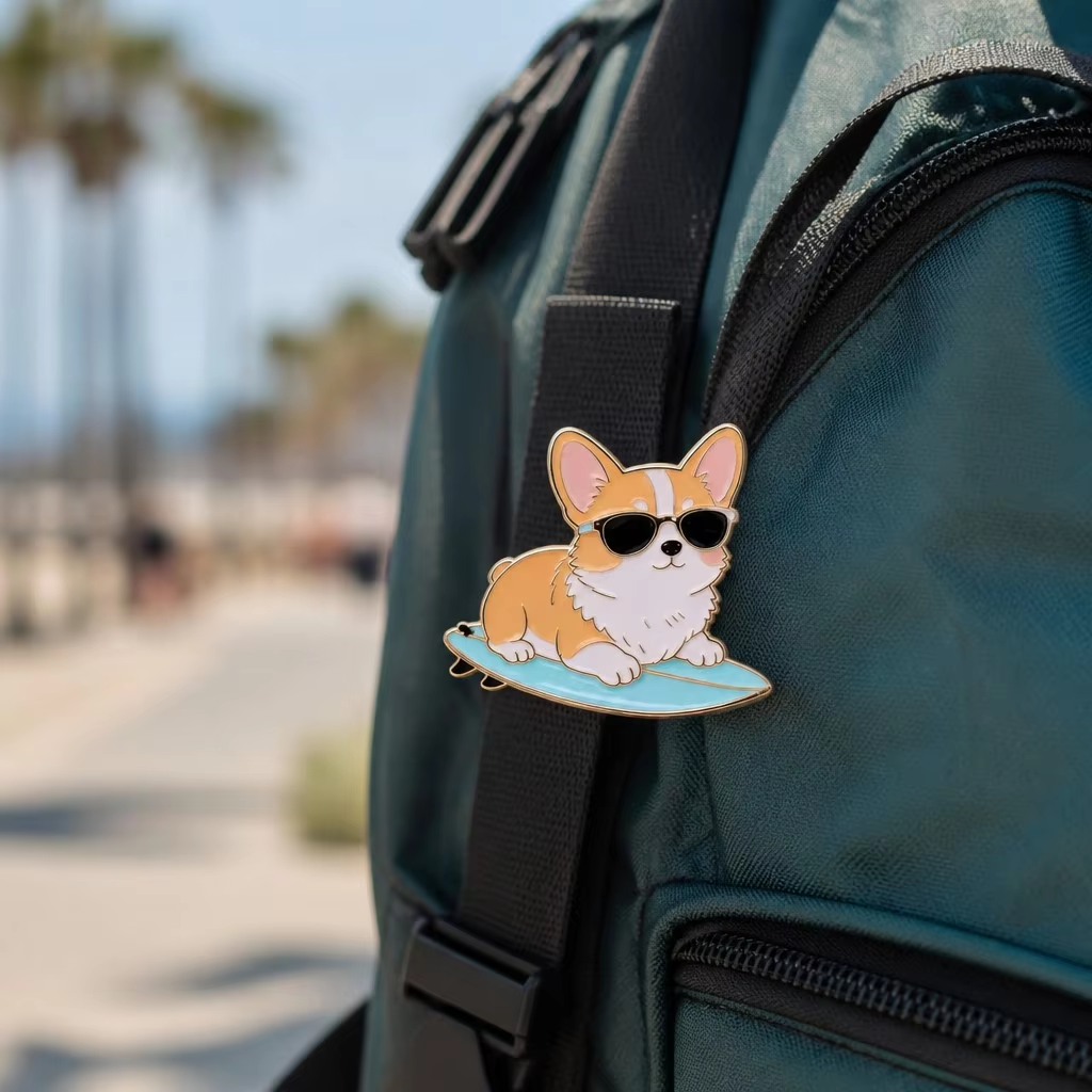 Custom Pet Enamel Pin – Gold Plated Portrait Brooch dog enamel pin (5)