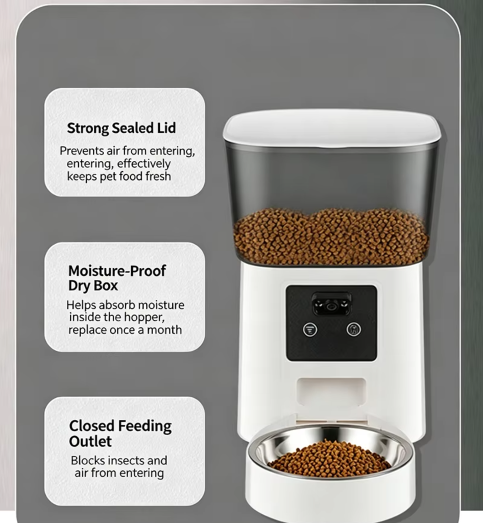 timed portion control pet feeder