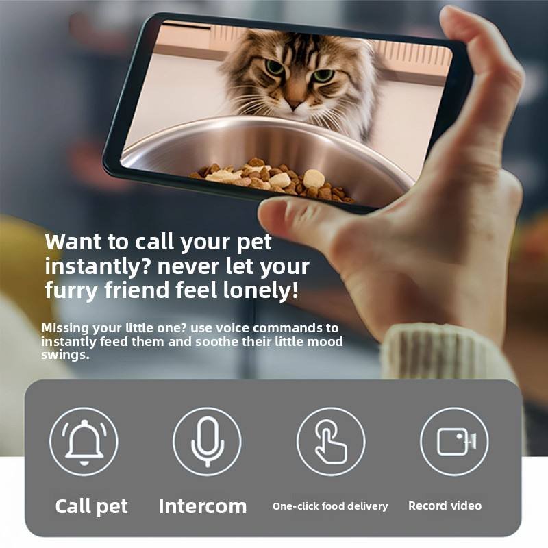 Wholesale Smart Automatic Pet Feeder – Timed Portion Control Dog & Cat Food Dispenser automatic pet feeder (7)